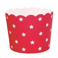 Paper Eskimo Red Stars Baking Cups